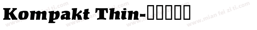 Kompakt Thin字体转换